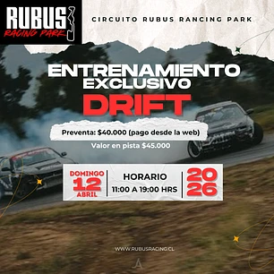 Entrenamiento DRIFT domingo 12 Abril