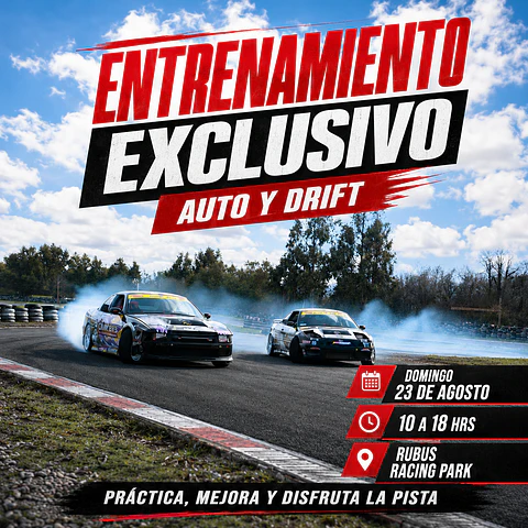 Entrenamiento exclusivo auto domingo 23 Agosto