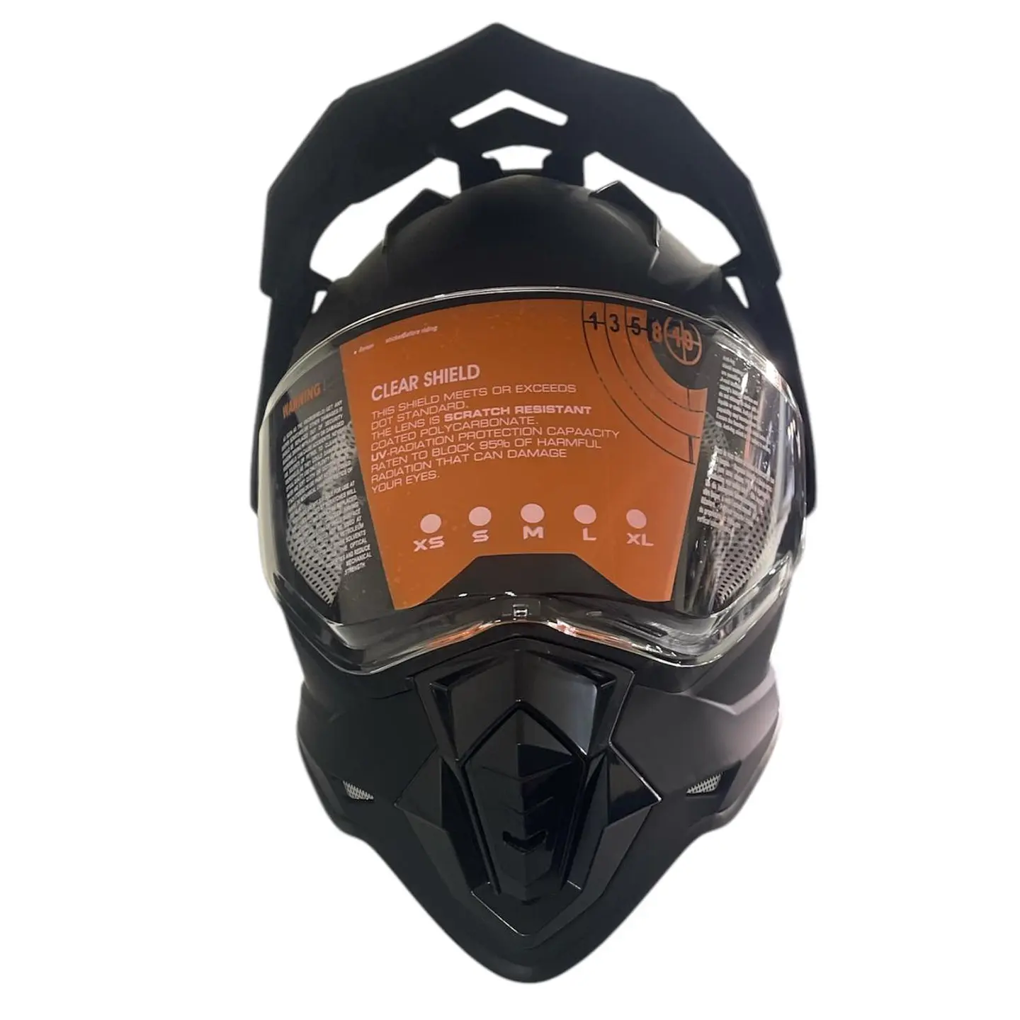 Casco Cross WLT-129 NEGRO Protección DOT y Lente de Policarbonato 3