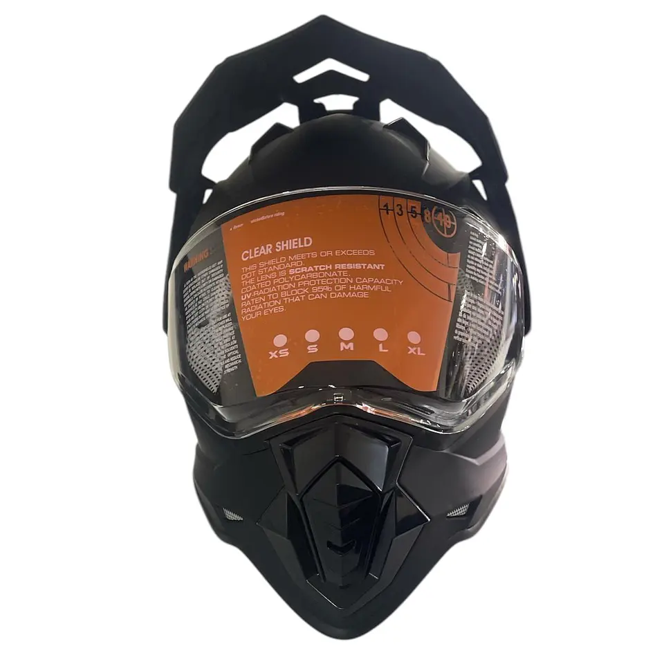 Casco Cross WLT-129 NEGRO Protección DOT y Lente de Policarbonato 3