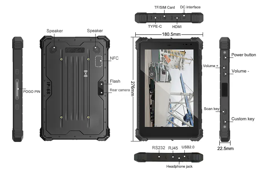 Tablet Intrínsicamente Seguro ATEX  Zona 1/21  Android 12gb Ram - 256 SSD 10,1 Pulgadas. 4G IP 68 Rugged Mil Sta-810 3