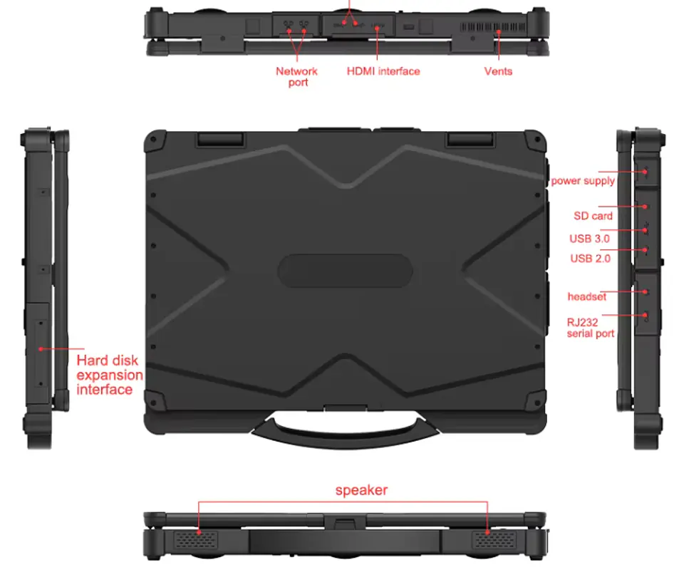 Laptop Cenava W14U Rugged Industrial IP65 14 Pulgadas Intel I5 16 GB 512 SSD Windows 4