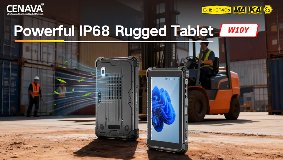 TABLET INDUSTRIAL ATEX INTRINSECO IP68 CENAVA WINDOWS 4G LTE INTEL I5 8GB RAM 256 SSD RUGGED IP68 10,1 PULG. ATEX ZONA  I/II 2