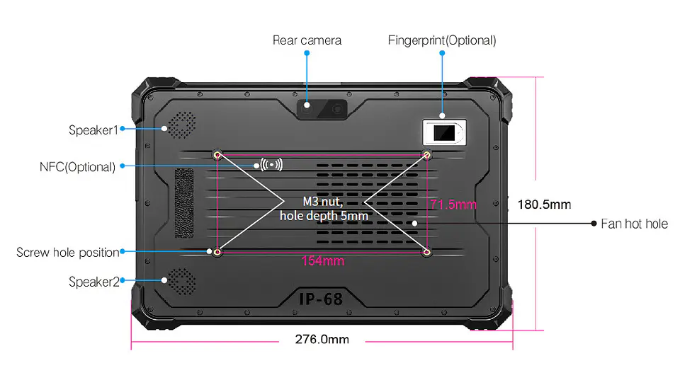 TABLET INDUSTRIAL ATEX INTRINSECO IP68 CENAVA WINDOWS 4G LTE INTEL I5 8GB RAM 256 SSD RUGGED IP68 10,1 PULG. ATEX ZONA  I/II 5