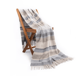 Chal Alpaca/Lana Rayado Azul