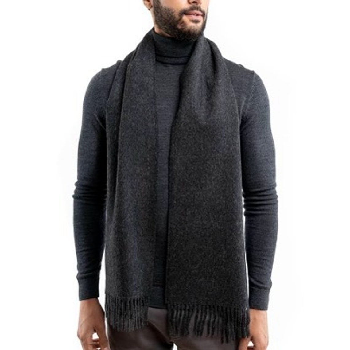 Bufanda 100% Baby Alpaca Charcoal 1