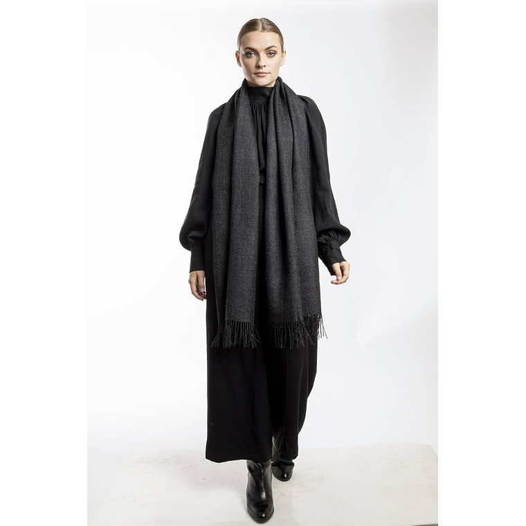 Pashmina 100% Baby Alpaca Charcoal 1