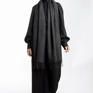 Pashmina 100% Baby Alpaca Charcoal