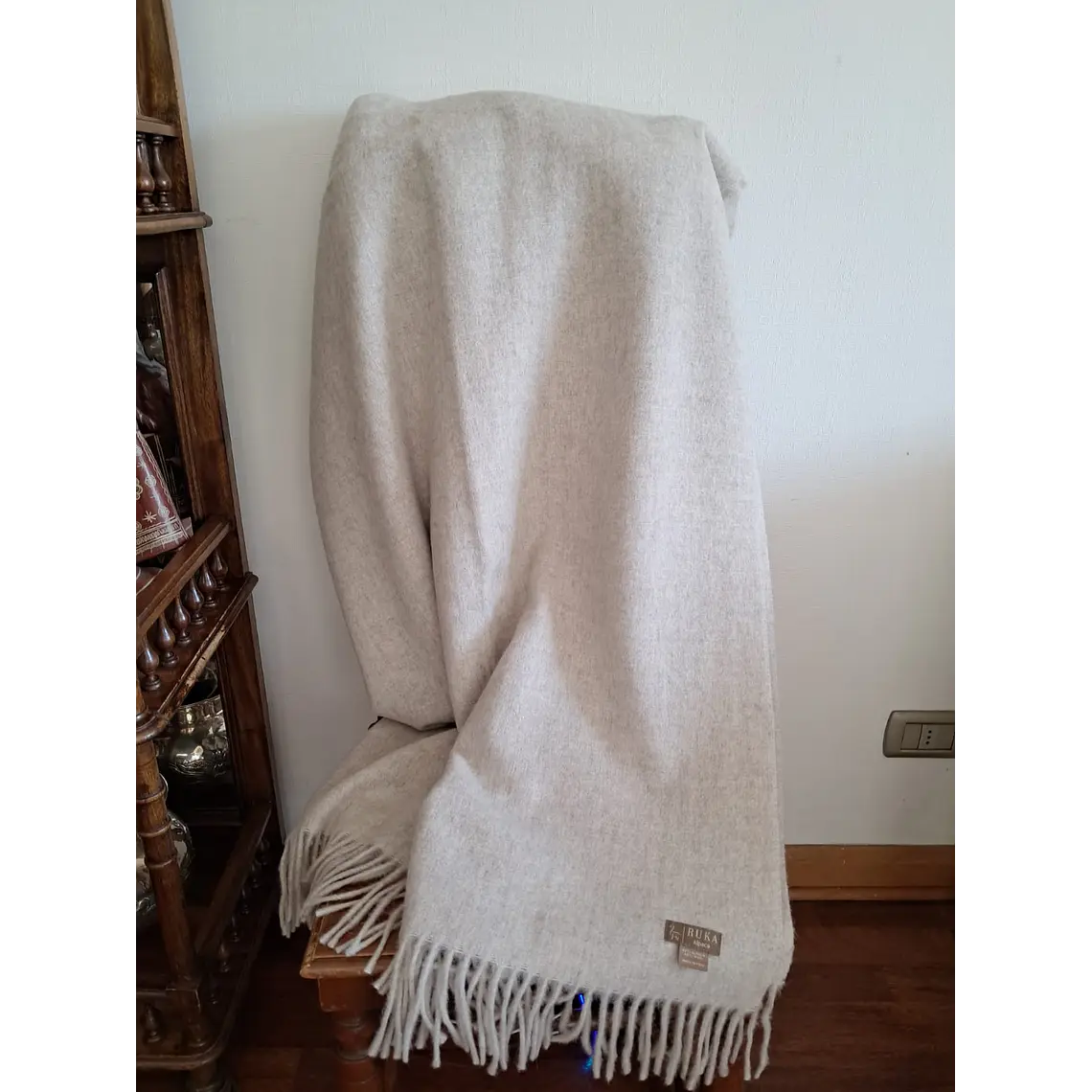 Echarpe o Piecera Alpaca/Lana Ostra 1