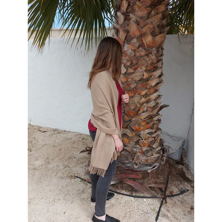 Pashmina 100% Baby Alpaca Camel 1