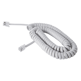Cable para auricular teléfono 3mts Blanco  - Macrotel