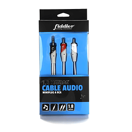 Cable audio Y Mini Jack (3.5mm) a RCA 1.8mts  - Fiddler