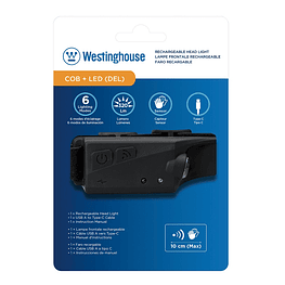 Linterna manos libre recargable con sensor de ondas 320lm  - Westinghouse