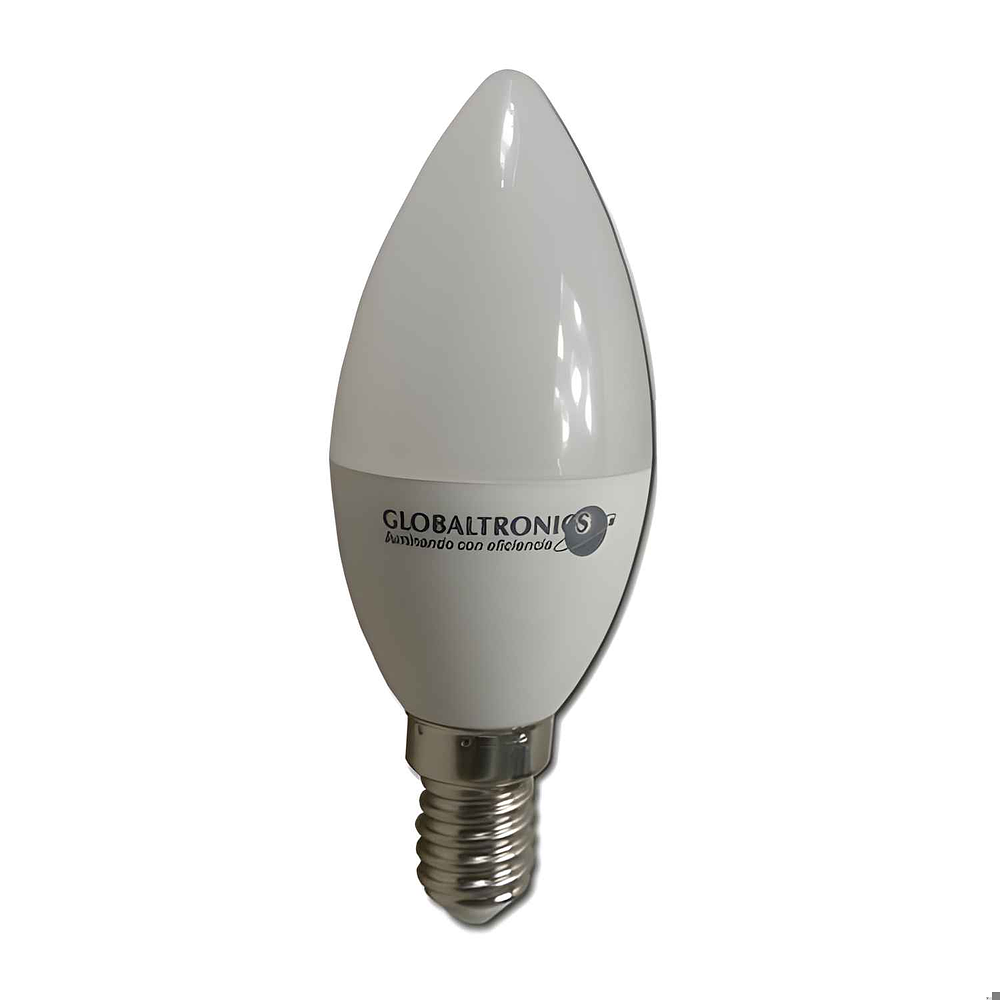 Ampolleta LED Vela E14  6W 6500K Luz Fria  - Globaltronics