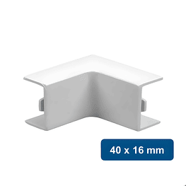 Curva interior para Canaleta PVC 40x16mm  - Globaltronics