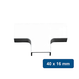 Union Tee para Canaleta PVC 40x16mm  - Globaltronics