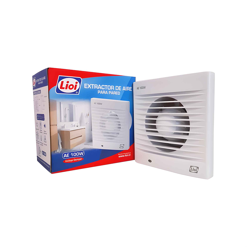 Extractor de Aire Pared 4"/100w  - Lioi