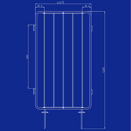 Reja para piscina Modulo Cuerpo 0.6mts  - Lioi