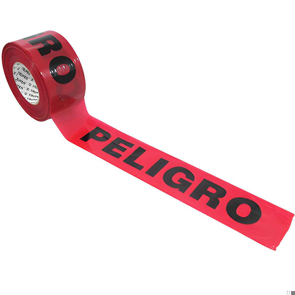 Cinta plástica Roja Peligro 305mts - Truper