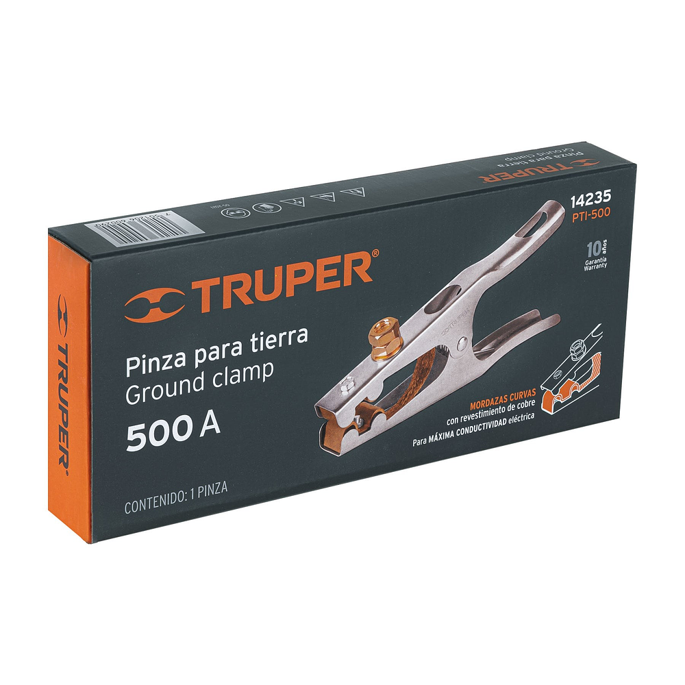 Pinza para tierra 500A  - Truper
