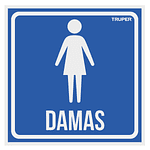 Letrero "Damas" 19x19cms  - Truper