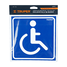 Letrero "Exclusivo silla de ruedas" 19x19cms  - Truper