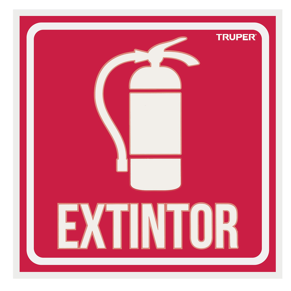 Letrero "Extintor" 19x19cms  - Truper