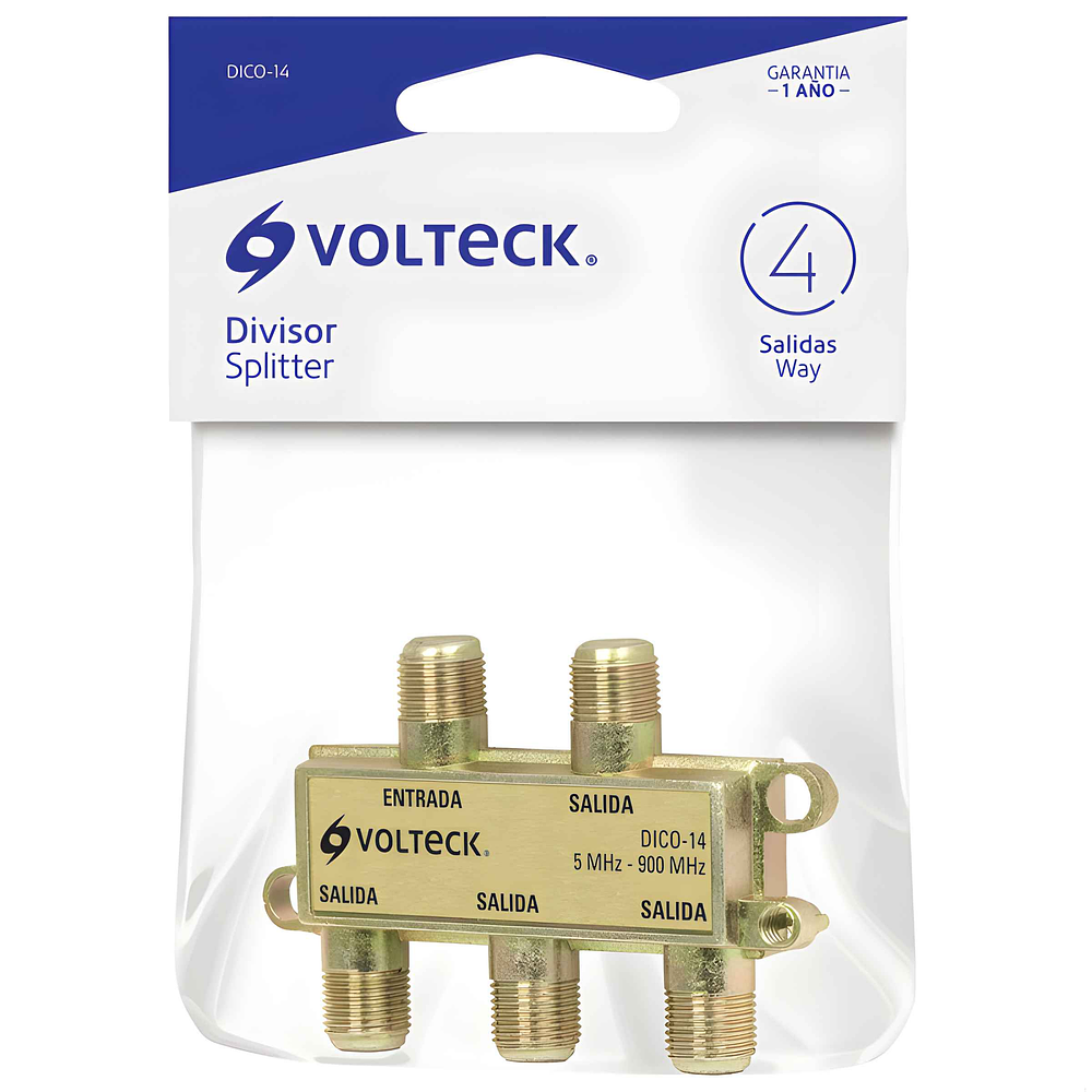 Divisor Coaxial  1x4 - Volteck