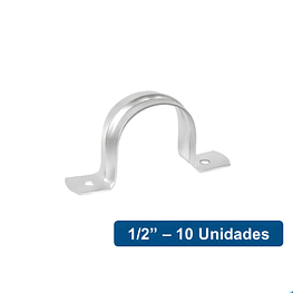 Abrazaderas Omega metálicas 1/2" 10un  - Volteck