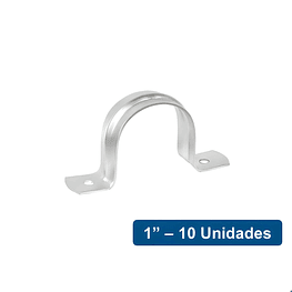 Abrazaderas Omega metálicas 1" 10un  - Volteck