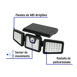 Luminario Solar LED con sensor de movimiento 7W  - Volteck
