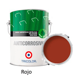 Anticorrosivo base agua 1/4 Gl (945ml) Rojo - Tricolor