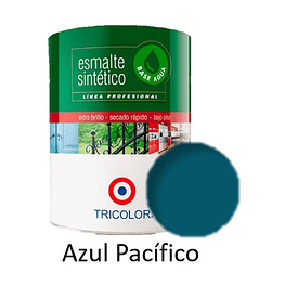 Esmalte Sintetico Base Agua Profesional 1/4 Gl (945ml) Azul Pacifico - Tricolor