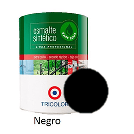 Esmalte Sintetico Base Agua Profesional 1/4 Gl (945ml) Negro - Tricolor
