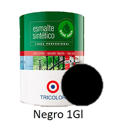 Esmalte Sintetico Base Agua Profesional 1 Gl (3.78lt) Negro - Tricolor