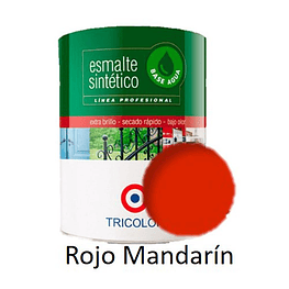 Esmalte Sintetico Base Agua Profesional 1/4 Gl (945ml) Rojo Mandarín - Tricolor