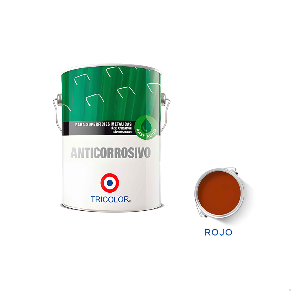 Anticorrosivo base agua 1 Gl (3.78lt) Rojo  - Tricolor