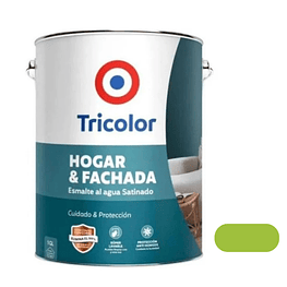 Esmalte al Agua Satinado Hogar y Fachada 1gln Pistacho  - Tricolor