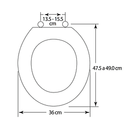 Asiento WC de Madera Termomoldeada Ajustable 1450BAR Ovalado  - Bemis