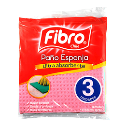 Paño Esponja Ultra Absorbente 3 un  - Fibro