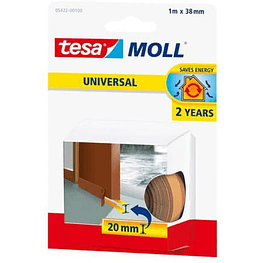 Tesamoll Universal para puertas  38mm x 1mt Café - tesa