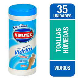 Toallitas Limpiadoras de Vidrio Frasco 35un.  - Virutex