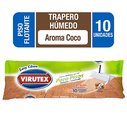 Trapero Húmedo Desechable Piso Flotante Coco 10un.  - Virutex