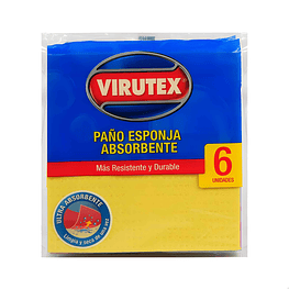 Paño Esponja Ultra Absorbente 6un.  - Virutex