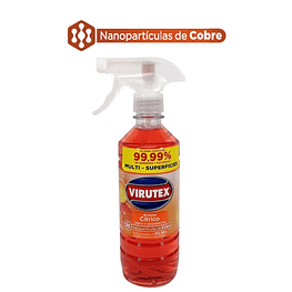 Limpiador de Pisos y Superficies Desinfectante Aroma Cítrico 500ml con gatillo  - Virutex
