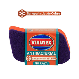 Esponja Antibacterial Lisa Fibra Suave  - Virutex