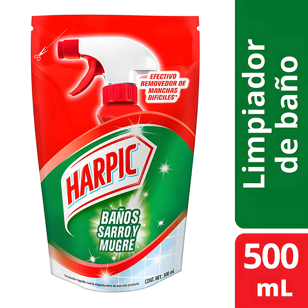 Baño Sarro y Mugre Recarga 500ml  - Harpic
