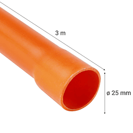 Tubería PVC Conduit 25mm x 3mts 