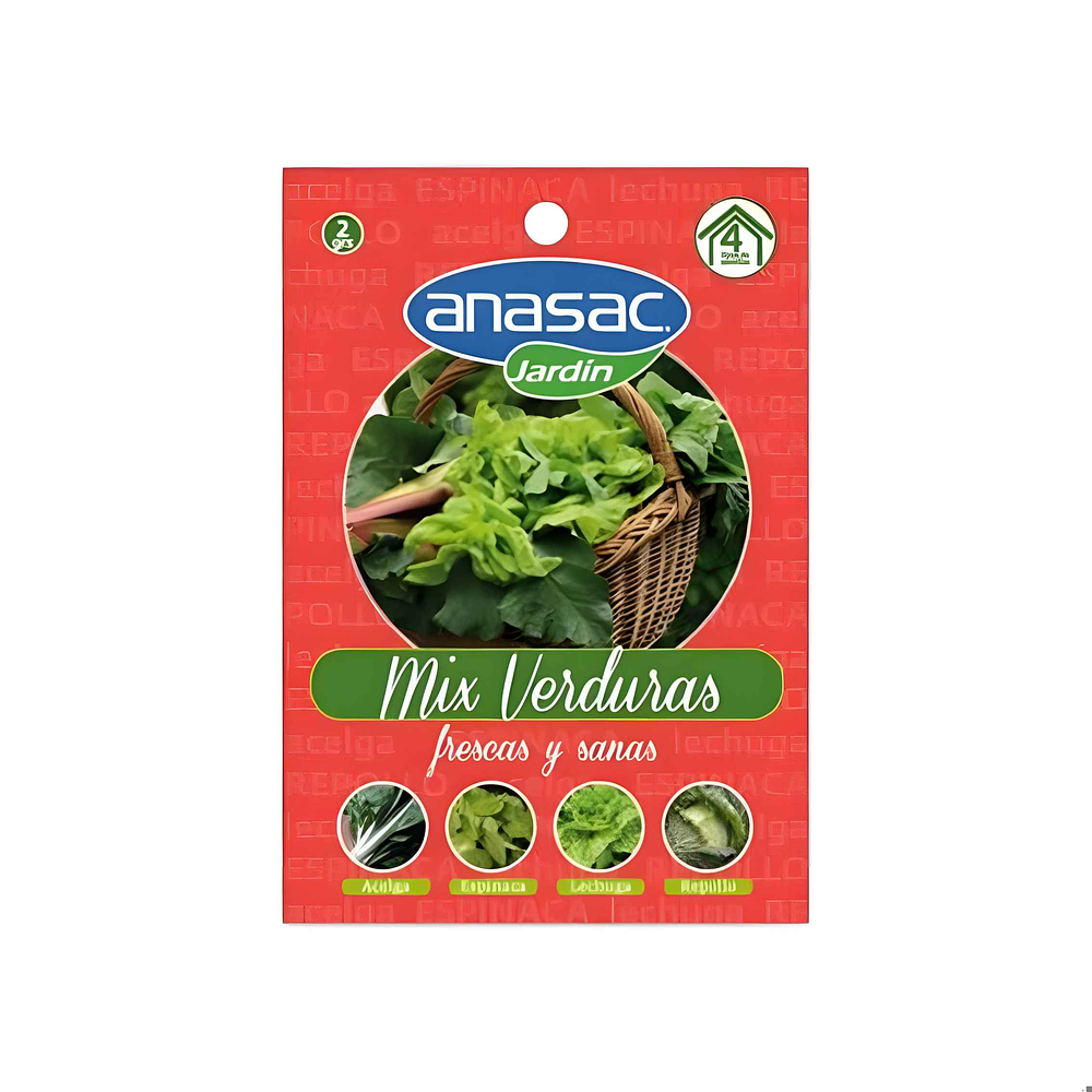 Semilla Mix de Verduras 2grs  - Anasac