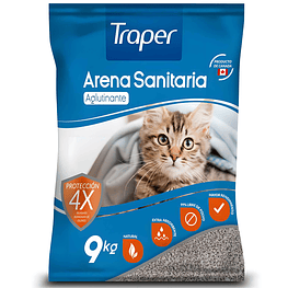 Arena para Gatos Aglutinante 9kg  - Traper